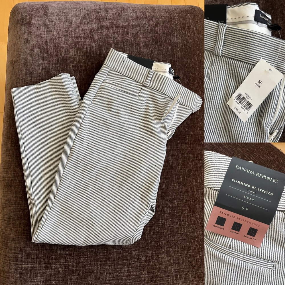 New with Tag Banana Republic Women's Slimming Bi-Stretch Sloan Pants Size 6P